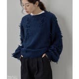 etoll エトル モヘアタッチダメージ風フリンジニット | Fashion Letter | 詳細画像6 