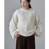 etoll エトル モヘアタッチダメージ風フリンジニット | Fashion Letter | 詳細画像13 