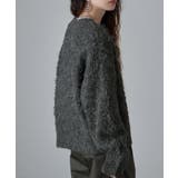 etoll エトル ウールミックスシャギーVネックカーディガン | Fashion Letter | 詳細画像3