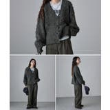 etoll エトル ウールミックスシャギーVネックカーディガン | Fashion Letter | 詳細画像4