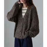 etoll エトル ウールミックスシャギーVネックカーディガン | Fashion Letter | 詳細画像14
