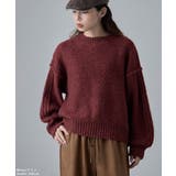 etoll エトル サイドラインスリーブミックスニットPO | Fashion Letter | 詳細画像6 