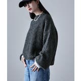 チャコール | etoll エトル アルパカタッチニットPO | Fashion Letter