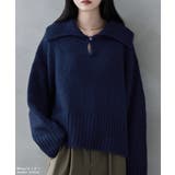 etoll エトル アルパカタッチビッグカラーニット | Fashion Letter | 詳細画像2 