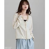 etoll エトル コットンタッチフリルカーディガン | Fashion Letter | 詳細画像6