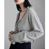 etoll エトル コットンタッチフリルカーディガン | Fashion Letter | 詳細画像12