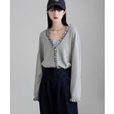 etoll エトル コットンタッチフリルカーディガン | Fashion Letter | 詳細画像14