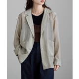 etoll エトル シアーシングルテーラードジャケット | Fashion Letter | 詳細画像4 