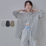 etoll エトル コットンストライプ柄オーバーシャツ | Fashion Letter | 詳細画像1 