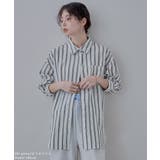 etoll エトル コットンストライプ柄オーバーシャツ | Fashion Letter | 詳細画像2 