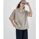 グレージュ | etoll エトル リラクシーオープンカラーシャツ | Fashion Letter