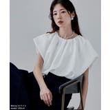 etoll エトル バルーンフレンチスリーブタックブラウス | Fashion Letter | 詳細画像2