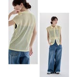 etoll エトル フレンチスリーブポロ襟メッシュニット | Fashion Letter | 詳細画像3