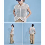 etoll エトル フレンチスリーブポロ襟メッシュニット | Fashion Letter | 詳細画像8