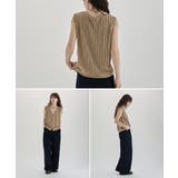etoll エトル フリルストライプVネックトップス | Fashion Letter | 詳細画像10 