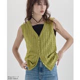 etoll エトル フリルストライプVネックトップス | Fashion Letter | 詳細画像14 
