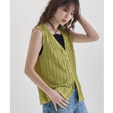 etoll エトル フリルストライプVネックトップス | Fashion Letter | 詳細画像17 