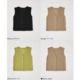 etoll エトル フリルストライプVネックトップス | Fashion Letter | 詳細画像19 