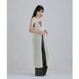etoll エトル メッシュレースVネックロングジレ | Fashion Letter | 詳細画像7 