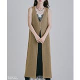 etoll エトル メッシュレースVネックロングジレ | Fashion Letter | 詳細画像10 