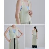etoll エトル メッシュレースVネックロングジレ | Fashion Letter | 詳細画像16 