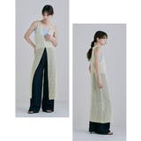 etoll エトル メッシュレースVネックロングジレ | Fashion Letter | 詳細画像18 