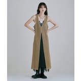 モカ | etoll エトル メッシュレースVネックロングジレ | Fashion Letter