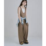 モカ | etoll エトル リラクシーコットンリブロンパース | Fashion Letter