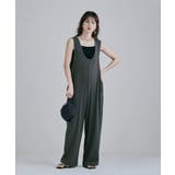チャコール | etoll エトル リラクシーコットンリブロンパース | Fashion Letter