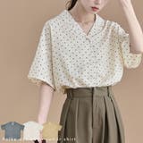 etoll エトル ポルカドットオープンカラーシャツ | Fashion Letter | 詳細画像1 
