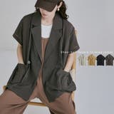 etoll エトル シアーハーフダブルテーラードジャケット | Fashion Letter | 詳細画像1 