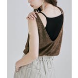 ブラウン | etoll エトル 2way麻混シアーワッフルタンクトップ×アメスリキャミソール | Fashion Letter