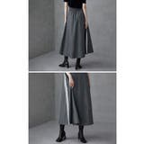 etoll エトル ナイロンサイドラインフレアスカート | Fashion Letter | 詳細画像12 