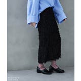 etoll エトル ラメミックスフリンジタイトスカート | Fashion Letter | 詳細画像12
