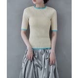 アイボリー | etoll エトル リンガーネックリブニット | Fashion Letter