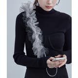 グレー | etoll エトル チュールフリルスマホショルダーストラップ | Fashion Letter