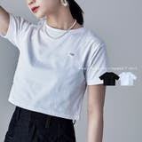 etoll エトル ハート箔プリントクロップドTシャツ | Fashion Letter | 詳細画像1