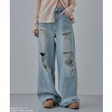 etoll エトル ワイドシルエットクラッシュデニム | Fashion Letter | 詳細画像2