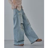 etoll エトル ワイドシルエットクラッシュデニム | Fashion Letter | 詳細画像5