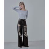 etoll エトル ワイドシルエットクラッシュデニム | Fashion Letter | 詳細画像12