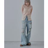 etoll エトル ワイドシルエットクラッシュデニム | Fashion Letter | 詳細画像15