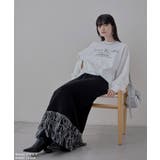 etoll エトル フリンジニットタイトスカート | Fashion Letter | 詳細画像14 