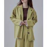 イエロー | etoll エトル ツイルダッドテーラードジャケット | Fashion Letter