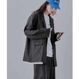 グレー | etoll エトル ツイルダッドテーラードジャケット | Fashion Letter