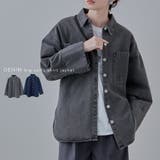 etoll エトル デニムビッグカフスシャツジャケット | Fashion Letter | 詳細画像1