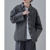 グレー | etoll エトル デニムビッグカフスシャツジャケット | Fashion Letter
