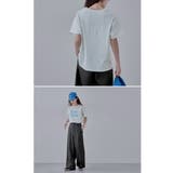 etoll エトル 手書き風ロゴデザインミドルTシャツ | Fashion Letter | 詳細画像4