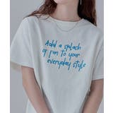 etoll エトル 手書き風ロゴデザインミドルTシャツ | Fashion Letter | 詳細画像5