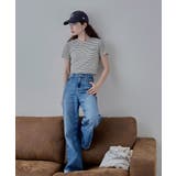 etoll エトル シアーボーダークロップドTシャツ | Fashion Letter | 詳細画像3