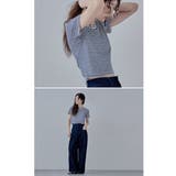 etoll エトル シアーボーダークロップドTシャツ | Fashion Letter | 詳細画像10
